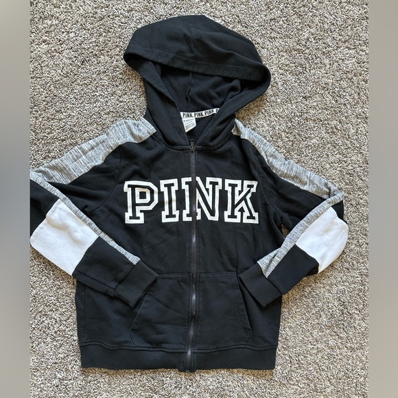 PINK Victoria's Secret Tops Victorias Secret Pink Zip Up Hoodie